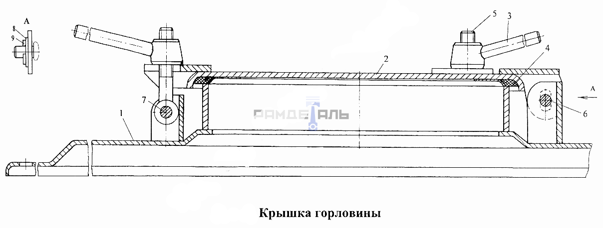 Болт откидной цистерны (ПАО НЕФАЗ)